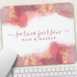 Pink And Gold Modern Art Liquid Watercolor Ink Mouse Mat<br><div class="desc">Pink And Gold Modern Art Liquid Watercolor Ink Mouse Pad. Perfect for makeup artists,  hair stylists,  cosmetologists,  and more!</div>