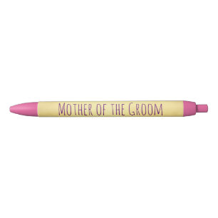 Pink and Gold Mother of the Groom Black Ink Pen