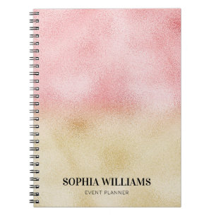 Pink and Gold Ombre Foil Notebook
