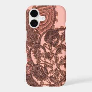 Pink And Gold Paisley