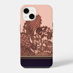 Pink And Gold Paisley iPhone 14 Case