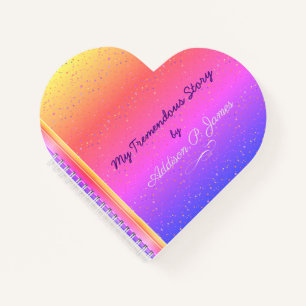 PINK and GOLD PERSONAL DIARY with NAME and TITLE Notebook