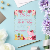 Pink and Gold Pineapples & Flamingo 21st Birthday