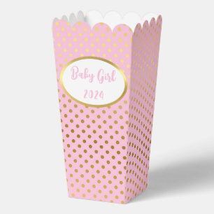 Pink and Gold Popcorn Favour Box