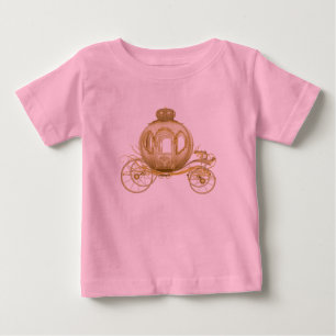 Pink and Gold Princess Carriage Baby Girl T-Shirt