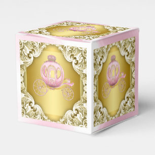 Pink and Gold Princess Favour Box