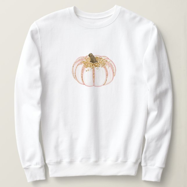 Pink and Gold Pumpkin Sweatshirt (Design Front)