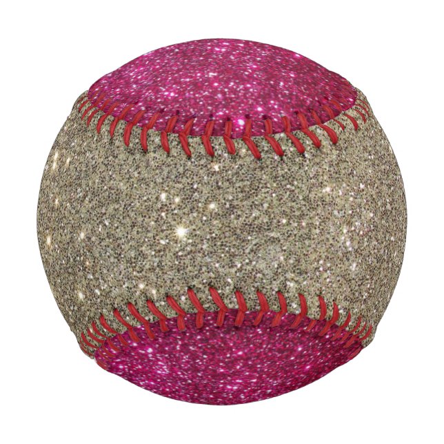 Pink and Gold Sparkle Girl's Baseball (Back)