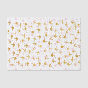Pink and Gold Stars Confetti Tissue Paper