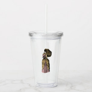 Pink and Gold Steampunk Acrylic Tumbler