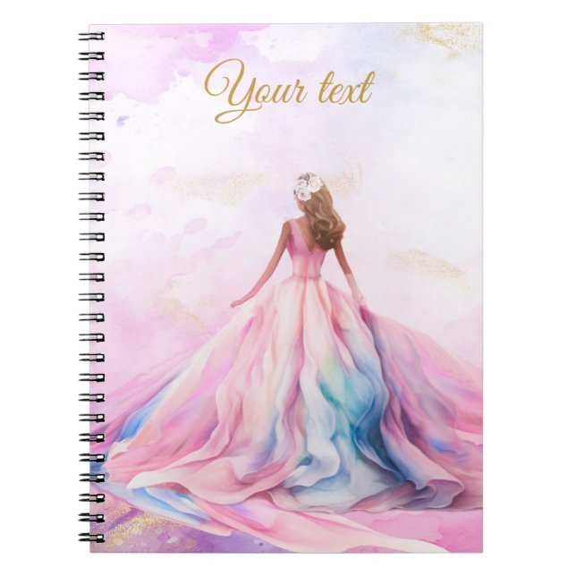 Pink and Gold Sweet Sixteen Notebook (Front)