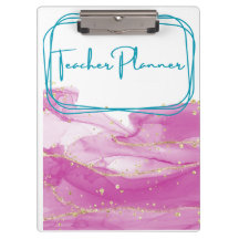 Pink and Gold Teacher Binder