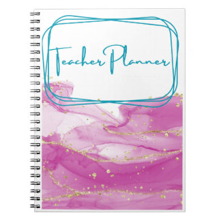 Pink and Gold Teacher Binder Notebook