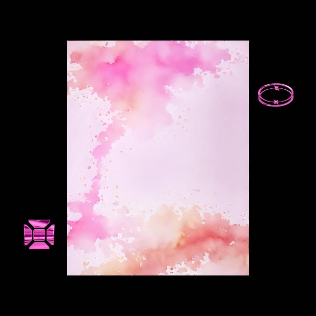 Pink and Gold Watercolor Scrapbook Paper (Creator Uploaded)