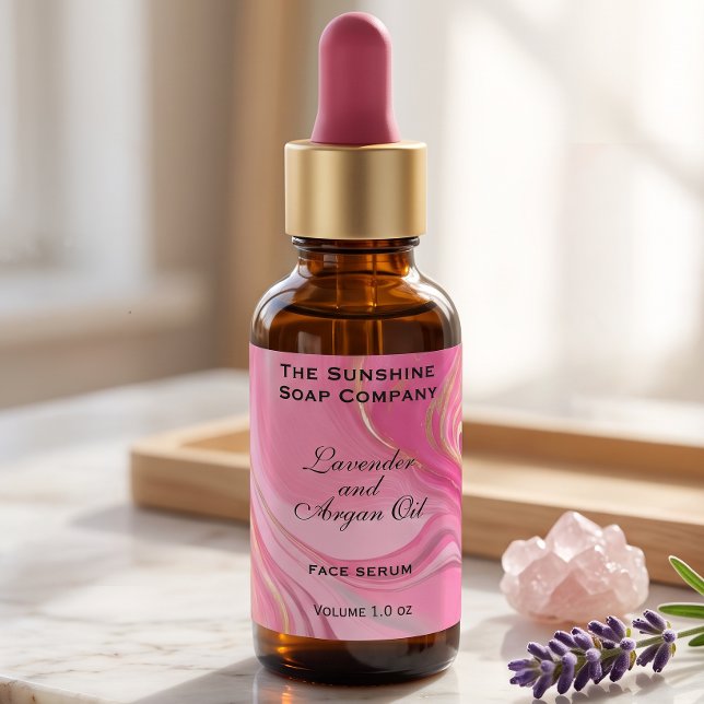 Pink and Gold Waterproof Cosmetics Dropper Bottle (Creator Uploaded)