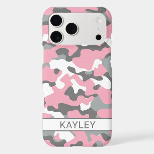 Pink and Gray Camouflage Personalized