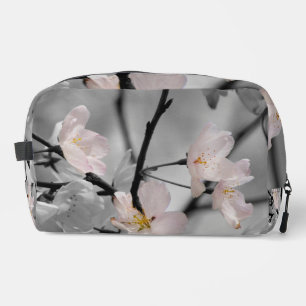 Pink and Gray Cherry Blossoms Dopp Kit