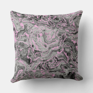 Pink and gray Marble abstract Cushion