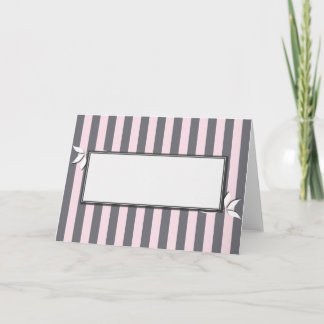 Pink and Gray Striped Card