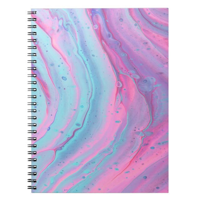 Pink and green abstract art notebook (Front)