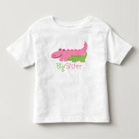 Pink and Green Alligators Big Sister