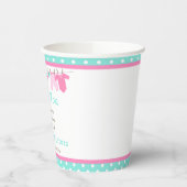 Pink and Green Baby Line Baby Shower Paper Cups (Left)