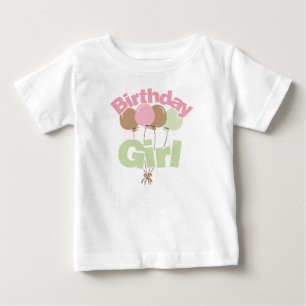 Pink And Green Birthday Girl Baby T-Shirt