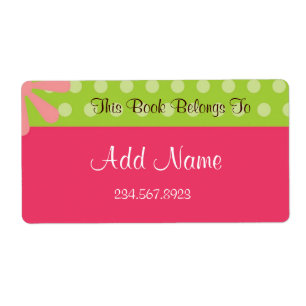 Pink and Green Book Sticker