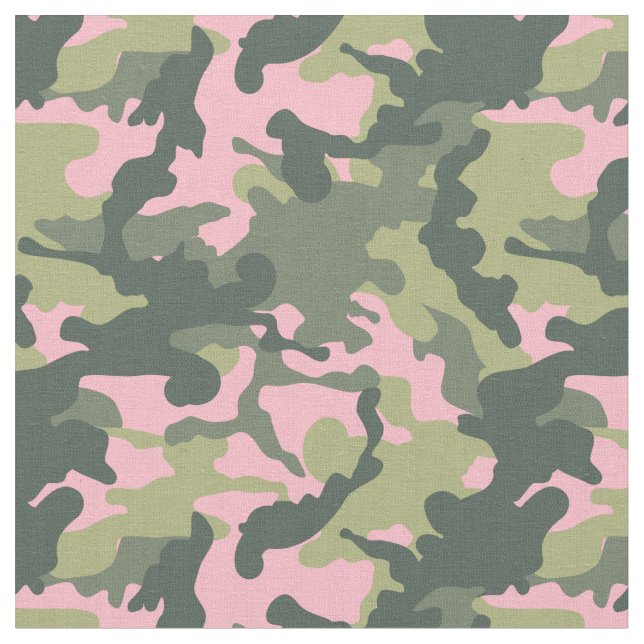 Pink and Green Camo Fabric (Close Up)