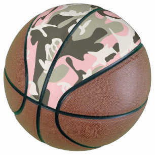 Pink and Green Camouflage, Military, Army Basketball
