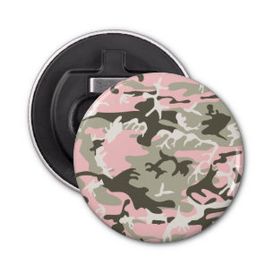 Pink and Green Camouflage, Military, Army Bottle Opener