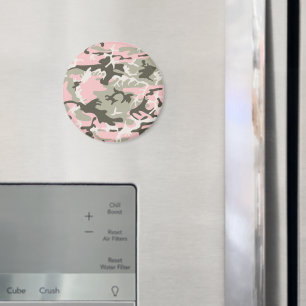 Pink and Green Camouflage, Military, Army Magnet