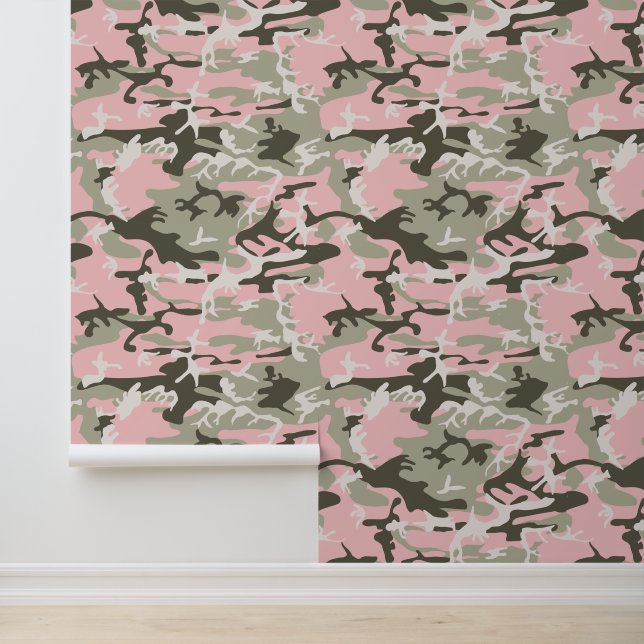 Pink and Green Camouflage, Military, Army Wallpaper (Application)