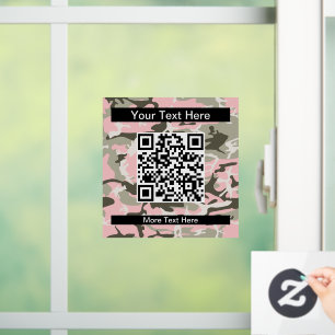 Pink and Green Camouflage, Military, Army Window Cling