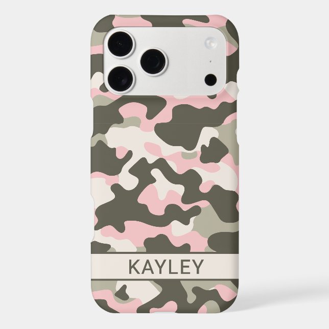 Pink and Green Camouflage Personalized  (Back)