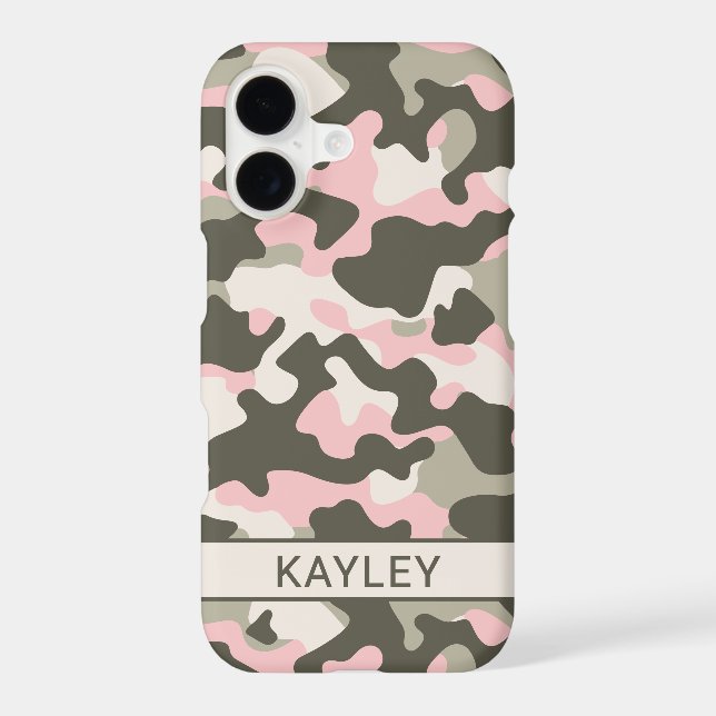 Pink and Green Camouflage Personalized (Back)