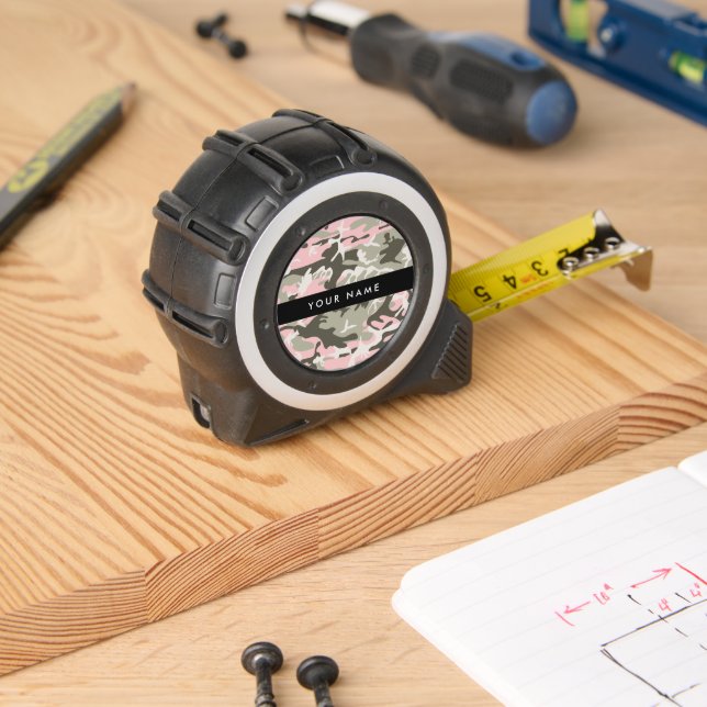 Pink and Green Camouflage Your name Personalise 1 (Woodwork)