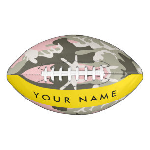 Pink and Green Camouflage Your name Personalise American Football