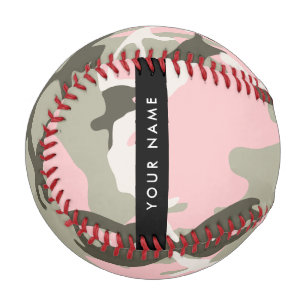 Pink and Green Camouflage Your name Personalise Baseball