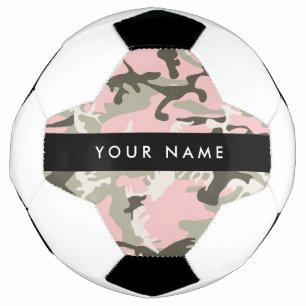 Pink and Green Camouflage Your name Personalise Football