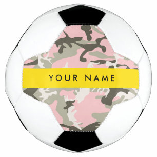 Pink and Green Camouflage Your name Personalise Football
