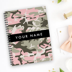 Pink and Green Camouflage Your name Personalise Planner