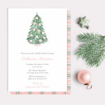 Pink And Green Christmas Chinoiserie Bridal Brunch Invitation<br><div class="desc">An elegant holidays bridal shower invitation design in shades of pink and green with a co-ordinating plaid pattern backer. The fir tree and the chinoiserie baubles were originally handpainted by me in watercolors before being scanned into digital form. I've set the template up for a Bridal Shower Brunch Party but...</div>