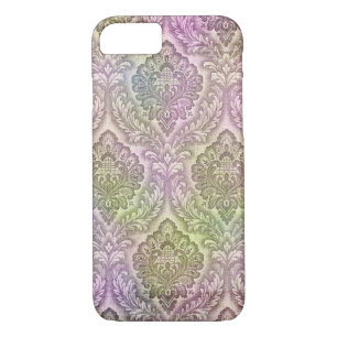 pink and green damask pattern iPhone 8/7 case