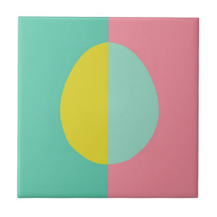 Pink and Green Egg Tile