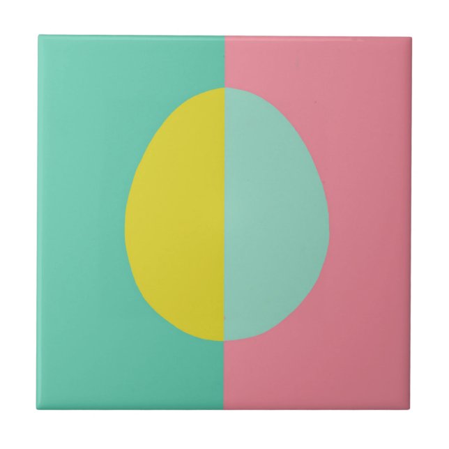 Pink and Green Egg Tile (Front)