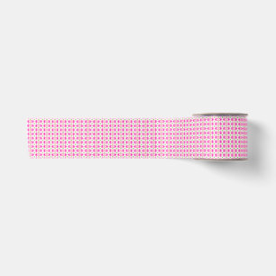 Pink and Green Floral Satin Ribbon