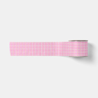 Pink and Green Floral Satin Ribbon