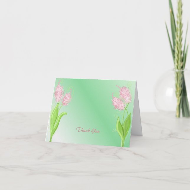 Pink and Green Floral Thank You (Front)