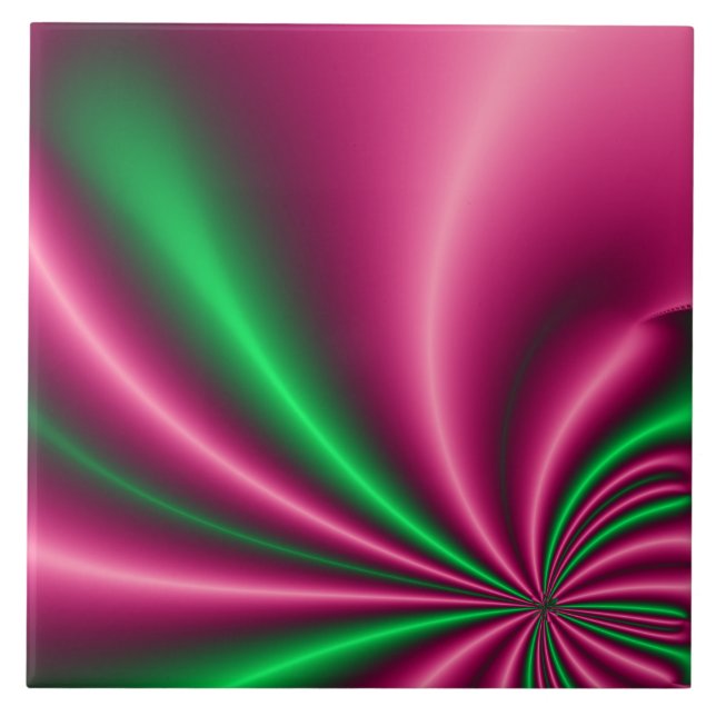 Pink and Green Flow Tile (Front)
